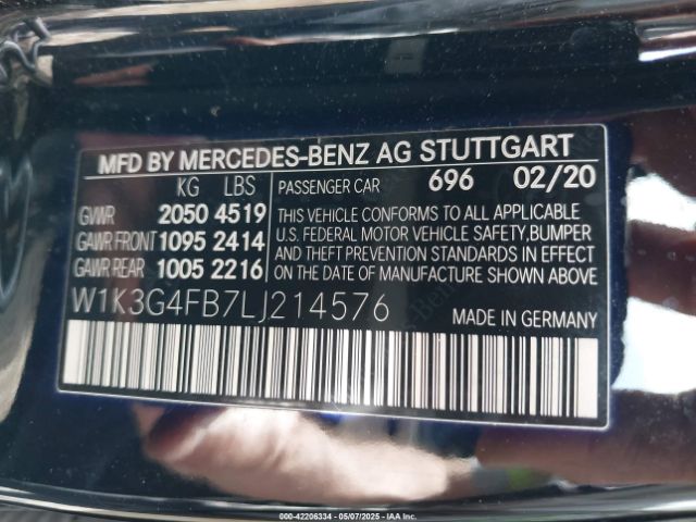 2020 MERCEDES-BENZ A 220 W1K3G4FB7LJ214576 Photo 8