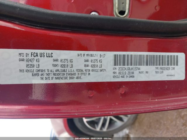 2C3CDXJG8JH115744 Dodge Charger Gt Awd