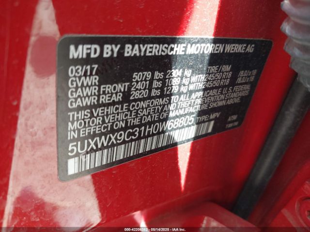 5UXWX9C31H0W68805 BMW X3 Xdrive28i