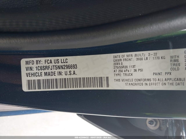 RAM 2022 2022 1C6SRFJT5NN296693 Image 9