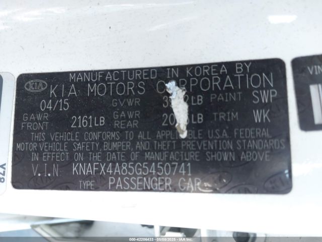 KNAFX4A85G5450741 KIA gdi nu
