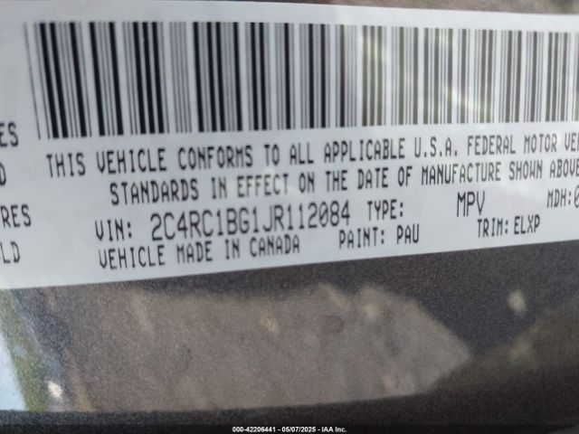 2C4RC1BG1JR112084 Chrysler Pacifica Touring L