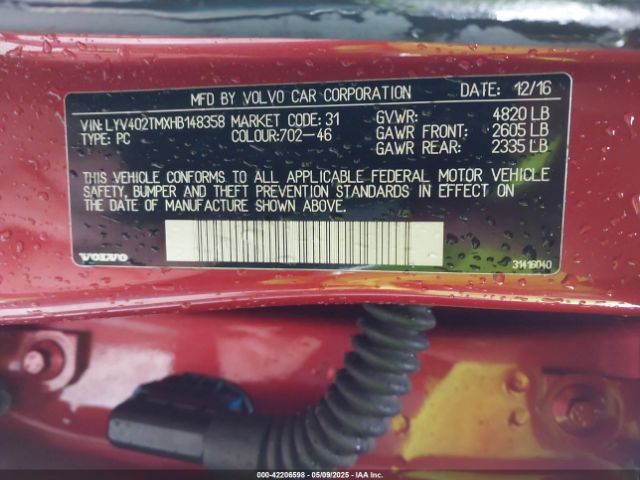 2017 VOLVO S60 INSCRIPTION LYV402TMXHB148358 Photo 8