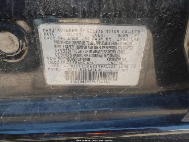 3N1CN8DV9PL816160 Nissan Versa 1.6 S Xtronic Cvt