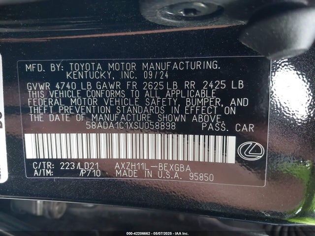 58ADA1C1XSU058898 Lexus a25a-fxs