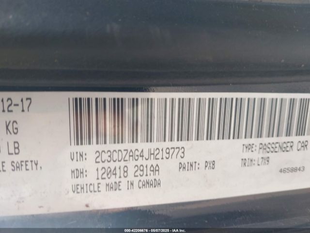 2018 DODGE CHALLENGER 2C3CDZAG4JH219773 Photo 8