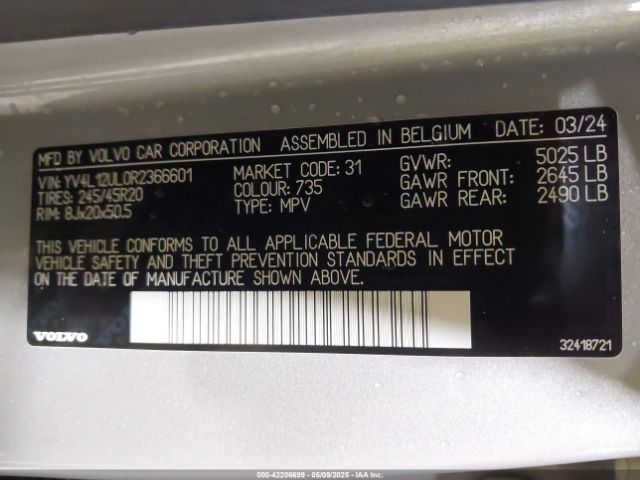 2024 VOLVO XC40 YV4L12UL0R2366601 Photo 8