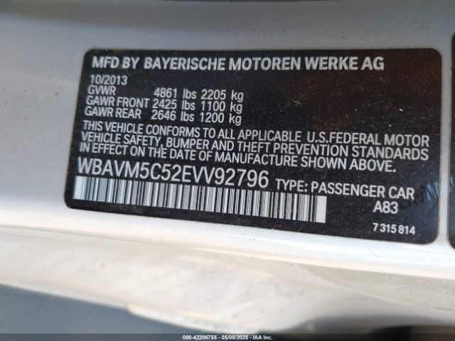 WBAVM5C52EVV92796 BMW X1 Xdrive35i