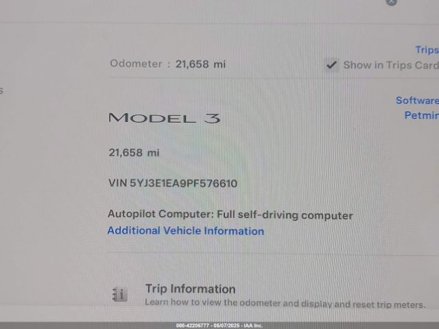 2023 TESLA MODEL 3 5YJ3E1EA9PF576610 Photo 6