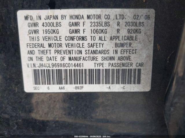 2006 ACURA TSX JH4CL969X6C014461 Photo 8