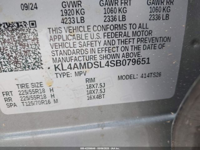 KL4AMDSL4SB079651 Buick Encore Gx Sport Touring Fwd