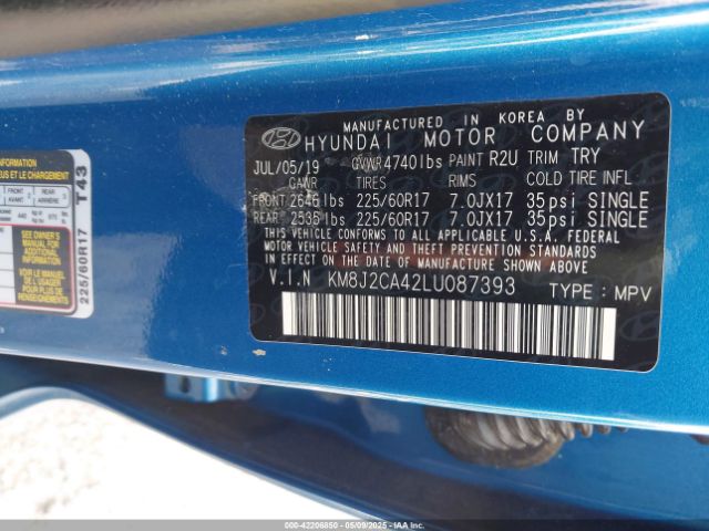 KM8J2CA42LU087393 Hyundai TUCSON SE