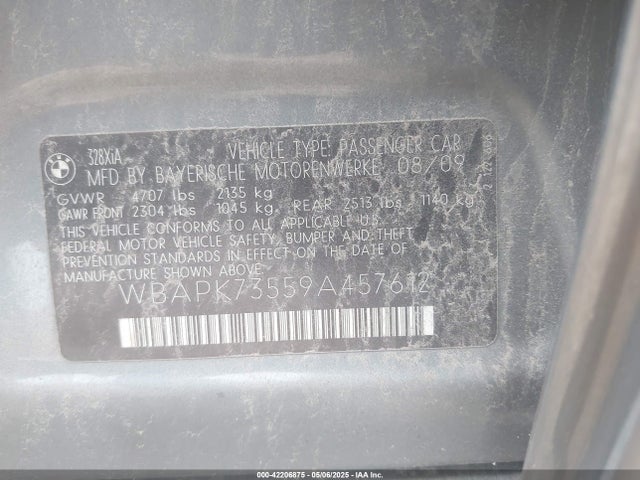42206875 :رقم المزاد ، WBAPK73559A457612 vin ، 2009 Bmw 328i Xdrive مزاد بيع