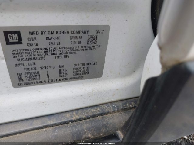 KL4CJASB6JB518340 Buick Encore Preferred