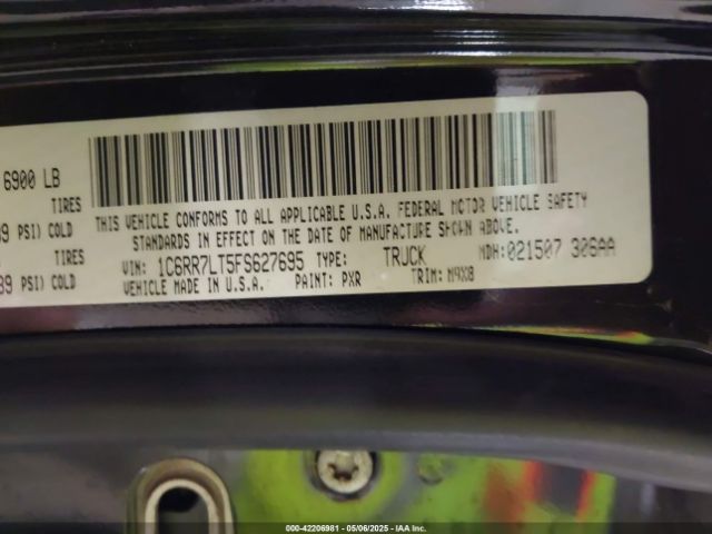 1C6RR7LT5FS627695 RAM 1500 Outdoorsman
