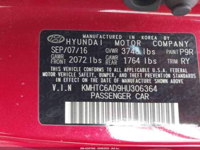 KMHTC6AD9HU306364 Hyundai Veloster