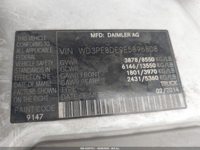 WD3PE8DE9E5896808 Mercedes-Benz Sprinter S High Roof