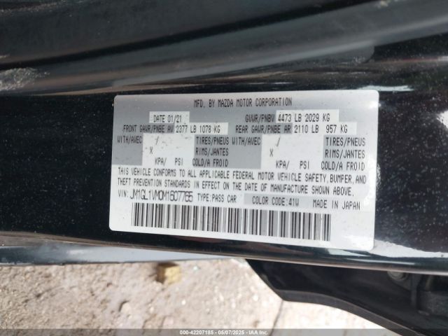2021 MAZDA MAZDA6 JM1GL1VM0M1607765 Photo 8