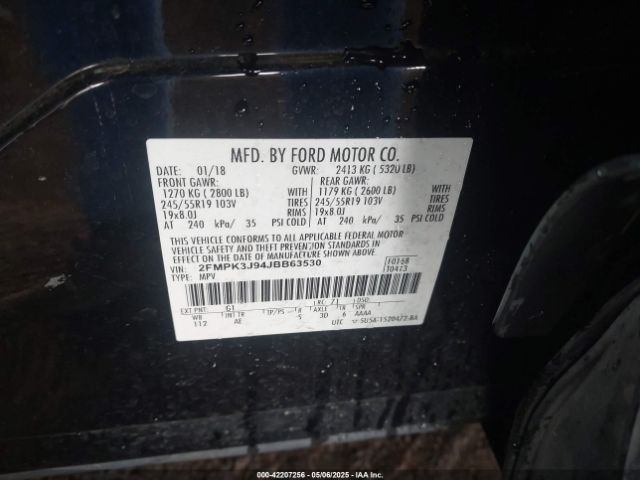 2FMPK3J94JBB63530 Ford EDGE SEL