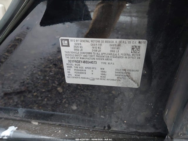 2011 CADILLAC SRX 3GYFNDEY4BS544573 Photo 8