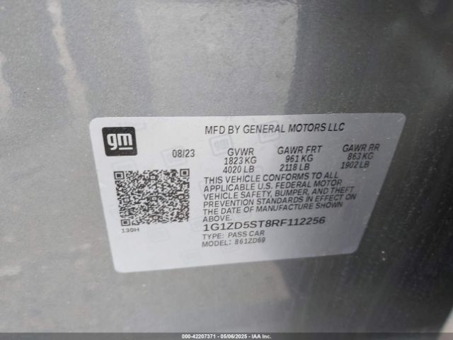 1G1ZD5ST8RF112256 Chevrolet Malibu Fwd 1lt