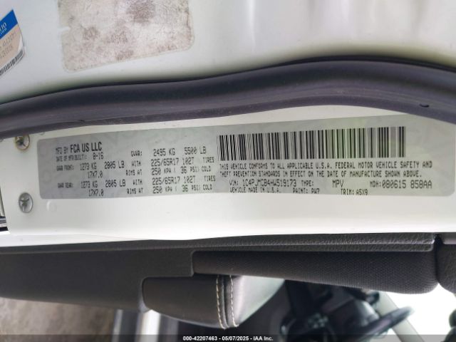 1C4PJMCB4HW519173 Jeep Cherokee Latitude 4x4