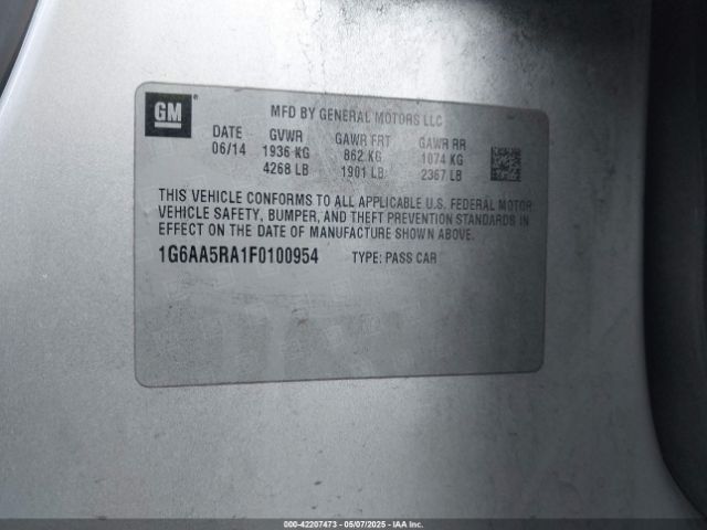 1G6AA5RA1F0100954 Cadillac lcv