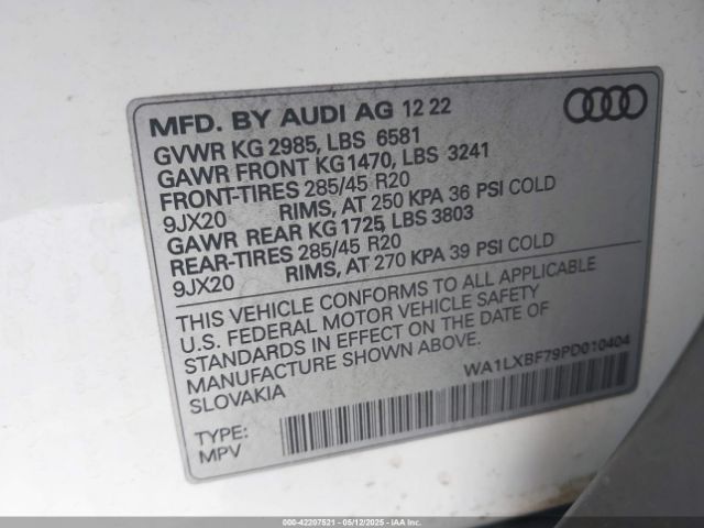 2023 AUDI Q7 WA1LXBF79PD010404 Photo 8