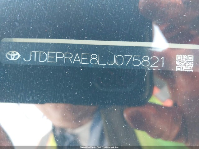 JTDEPRAE8LJ075821 Toyota COROLLA LE