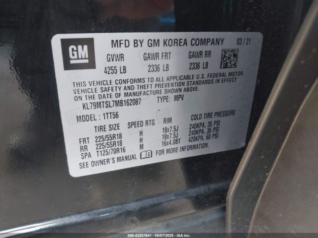2021 CHEVROLET TRAILBLAZER KL79MTSL7MB162087 Photo 8