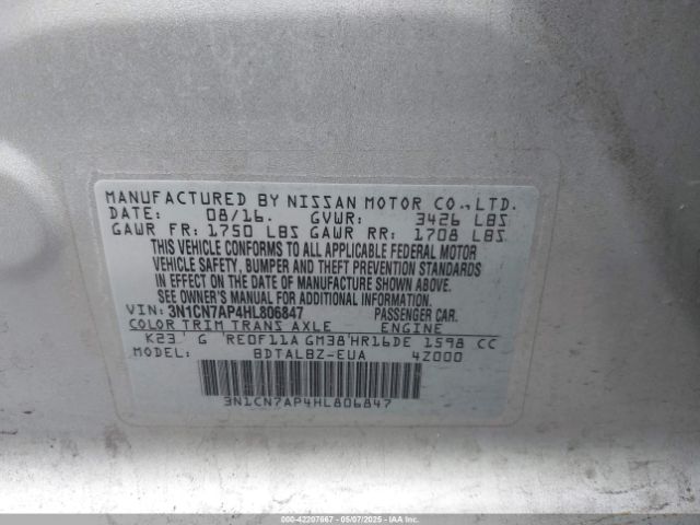 2017 NISSAN VERSA 3N1CN7AP4HL806847 Photo 8