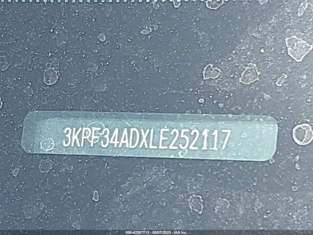 3KPF34ADXLE252117 KIA mpi nu