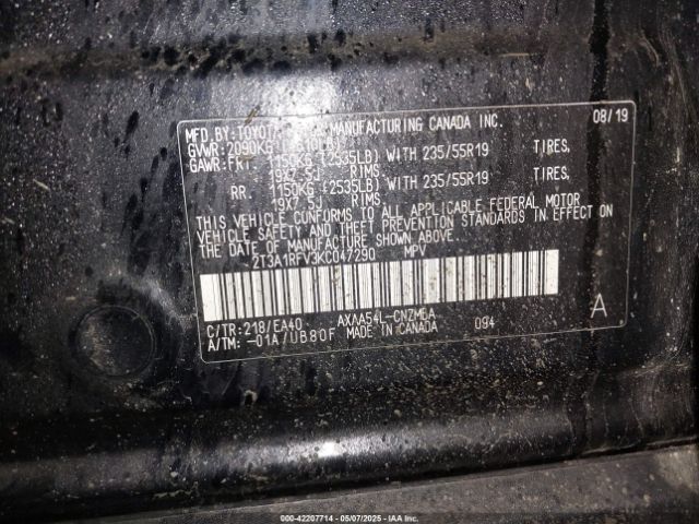 2T3A1RFV3KC047290 Toyota Rav4 Xle Premium