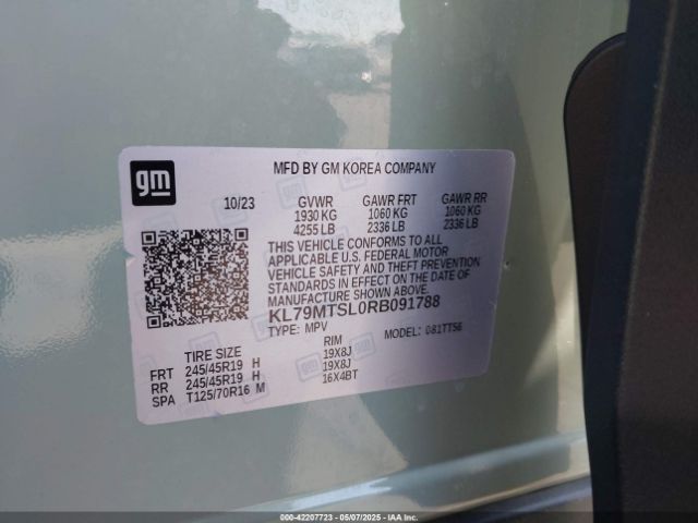 KL79MTSL0RB091788 Chevrolet Trailblazer Fwd Rs