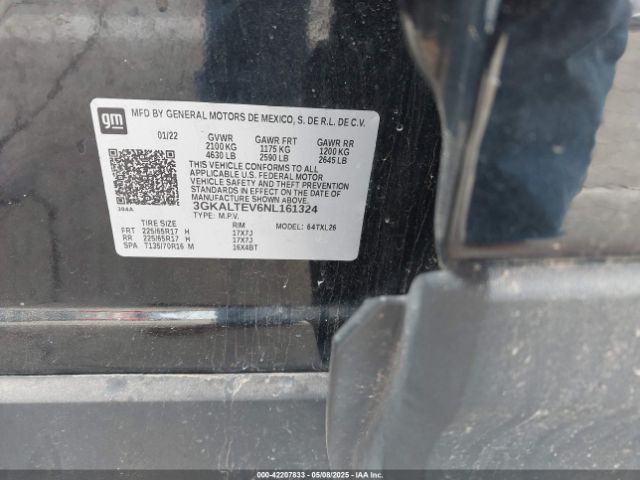 3GKALTEV6NL161324 GMC Terrain Awd Sle