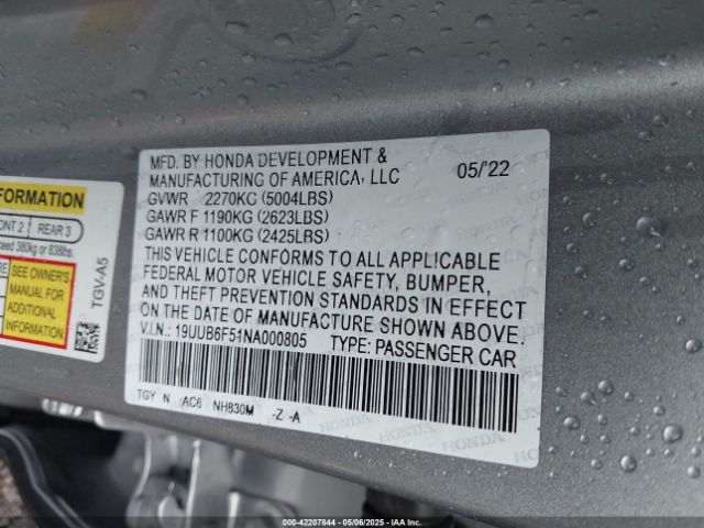 2022 ACURA TLX 19UUB6F51NA000805 Photo 8