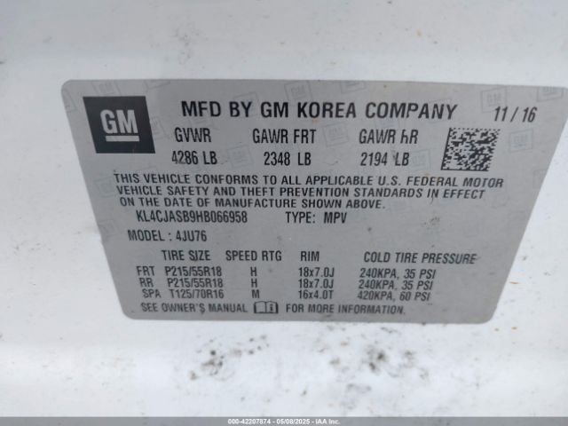 KL4CJASB9HB066958 Buick Encore Preferred