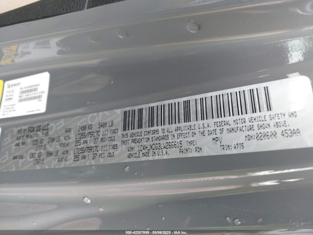2020 JEEP WRANGLER UNLIMITED 1C4HJXDG3LW266615 Photo 8