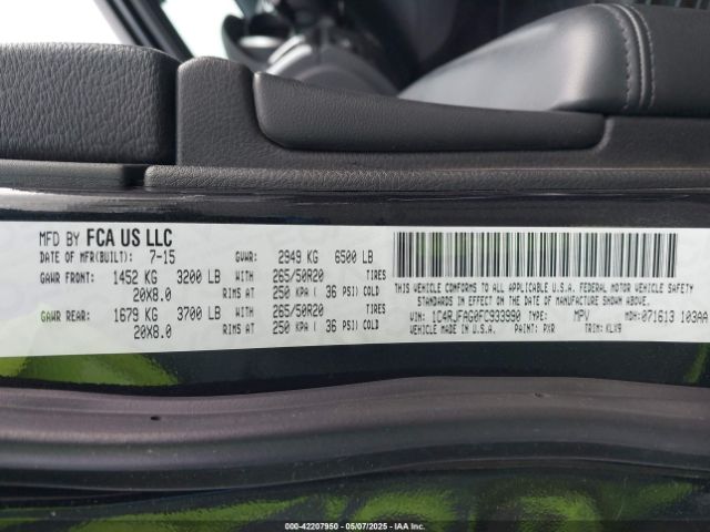 1C4RJFAG0FC933990 Jeep Grand Cherokee Altitude