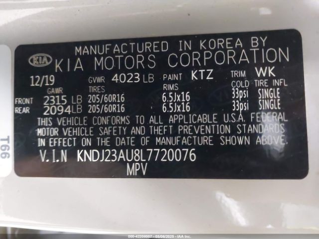 KNDJ23AU8L7720076 KIA SOUL S