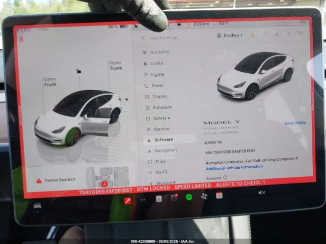 7SAYGDEE4SF261567 Tesla Model Y Long Range Dual Motor All-wheel Drive