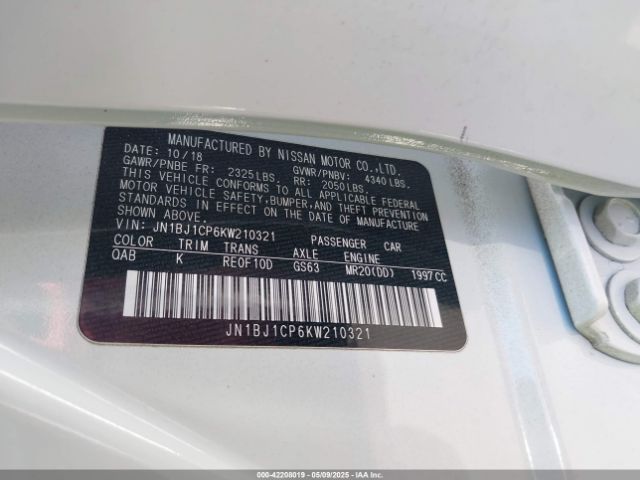 JN1BJ1CP6KW210321 Nissan Rogue Sport Sv
