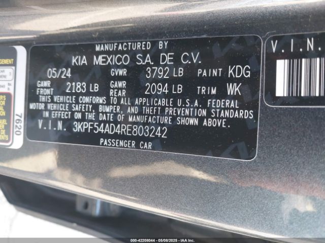 3KPF54AD4RE803242 KIA Forte Gt-line