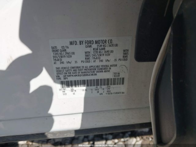 2016 FORD EDGE 2FMPK4K82GBB23838 Photo 8