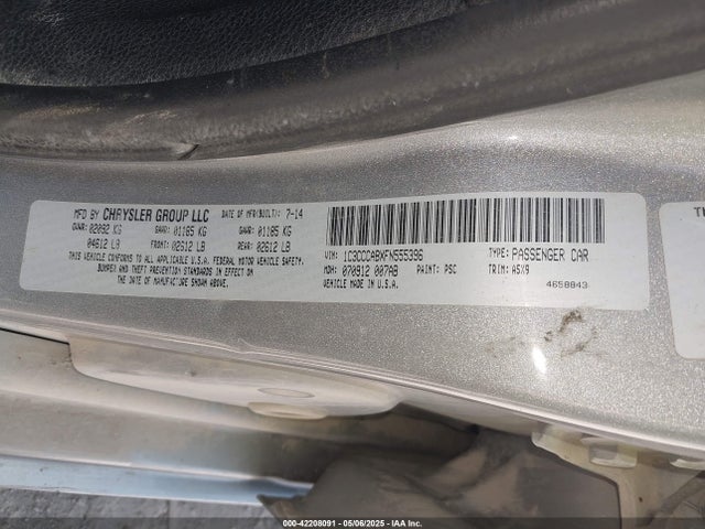 1C3CCCABXFN555396 Chrysler 200 Limited