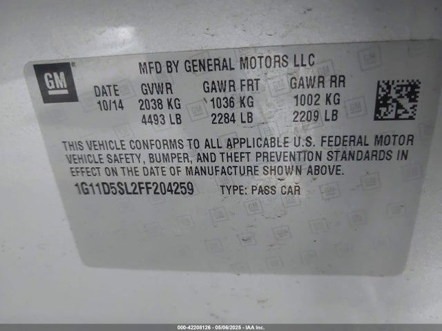 1G11D5SL2FF204259 Chevrolet lkw
