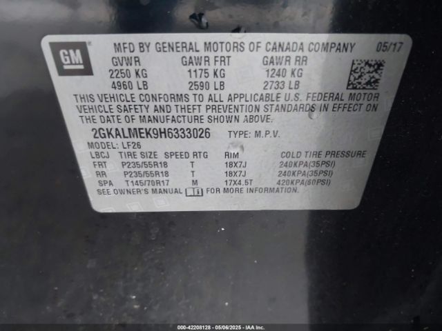 2GKALMEK9H6333026 GMC Terrain Sle-1