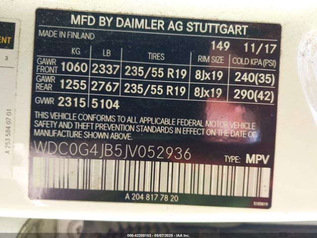 WDC0G4JB5JV052936 Mercedes-Benz GLC 300