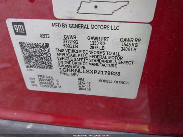 1GKKNLLSXPZ179828 GMC Acadia Awd At4