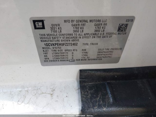 1GCVKPEH9FZ272462 Chevrolet Silverado 1500 Wt
